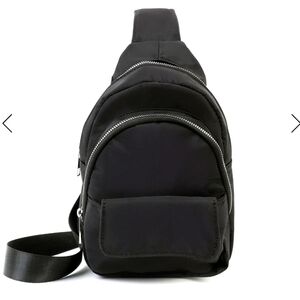 Ardene Small Sling Backpack Crossbody Black Chest Bag Daypack